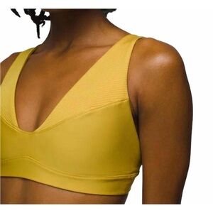 Prana V-Neck Sports Bra in Mustard